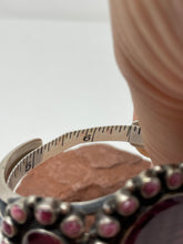 Load image into Gallery viewer, Purple Spiny Oyster Cluster 6.5in Cuff by Navajo Dean Brown