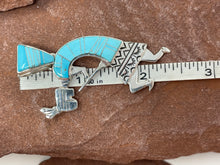 Load image into Gallery viewer, Calvin Begay, Touch of Santa Fe, Inlay Turquoise Kokopelli Pendant
