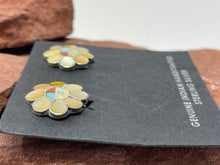 Load image into Gallery viewer, Zuni Sunface Abalone Clip-on Earrings Signed
