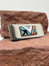Load image into Gallery viewer, Zuni Inlay Money Clip by Charles and Marlene Booqua