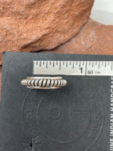 Load image into Gallery viewer, 3/4inch Sterling Silver Post Earring Hoops signed ‘T’ for Tahe