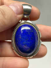 Load image into Gallery viewer, High Dome Lapis Lazuli Pendant by Navajo Alfred Martinez