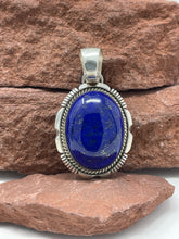 Load image into Gallery viewer, High Dome Lapis Lazuli Pendant by Navajo Alfred Martinez