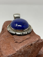 Load image into Gallery viewer, High Dome Lapis Lazuli Pendant by Navajo Alfred Martinez