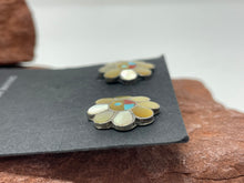 Load image into Gallery viewer, Zuni Sunface Abalone Clip-on Earrings Signed