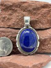 Load image into Gallery viewer, High Dome Lapis Lazuli Pendant by Navajo Alfred Martinez