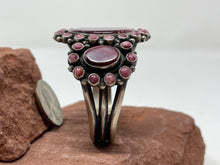 Load image into Gallery viewer, Purple Spiny Oyster Cluster 6.5in Cuff by Navajo Dean Brown