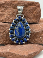 Load image into Gallery viewer, Lapis Lazuli Cluster Pendant by Native Running Bear Shop