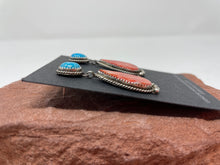 Load image into Gallery viewer, Spiny Oyster and Turquoise Earrings by Navajo Selena Warner