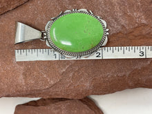 Load image into Gallery viewer, Two Inch Gaspeite Pendant By Navajo Donovan Skeet