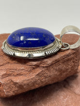 Load image into Gallery viewer, High Dome Lapis Lazuli Pendant by Navajo Alfred Martinez