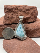 Load image into Gallery viewer, Larimar Pendant by Navajo Eloise Kee