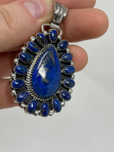 Load image into Gallery viewer, Lapis Lazuli Cluster Pendant by Native Running Bear Shop