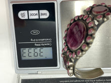Load image into Gallery viewer, Purple Spiny Oyster Cluster 6.5in Cuff by Navajo Dean Brown