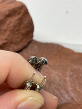 Load image into Gallery viewer, 3/4inch Sterling Silver Post Earring Hoops signed ‘T’ for Tahe