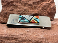 Load image into Gallery viewer, Zuni Inlay Money Clip by Charles and Marlene Booqua