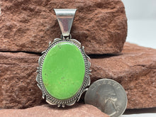 Load image into Gallery viewer, Two Inch Gaspeite Pendant By Navajo Donovan Skeet