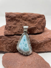 Load image into Gallery viewer, Larimar Pendant by Navajo Eloise Kee