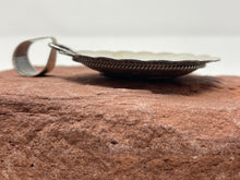 Load image into Gallery viewer, 3 Inch Turquoise Shadowbox Bearpaw Pendant by Navajo Wilbur Musket