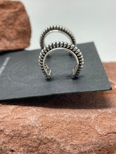 Load image into Gallery viewer, 3/4inch Sterling Silver Post Earring Hoops signed ‘T’ for Tahe