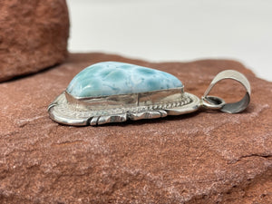 Larimar Pendant by Navajo Eloise Kee