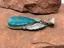 Load image into Gallery viewer, 2 Inch Turquoise Pendant by Navajo Augustine Largo