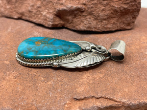 2 Inch Turquoise Pendant by Navajo Augustine Largo
