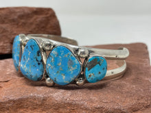 Load image into Gallery viewer, 5 Stone Turquoise Bracelet by Nakai Trading