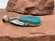 Load image into Gallery viewer, 2 Inch Turquoise Pendant by Navajo Augustine Largo