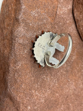 Load image into Gallery viewer, Turquoise and Coral Zuni Needlepoint 4 Piece Jewelry Set by Edmund Cooeyate