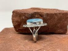 Load image into Gallery viewer, Size 8.5 Larimar Ring by Navajo Robert Shakey
