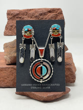 Load image into Gallery viewer, Zuni Don Dewa Pendant &amp; Earrings Set