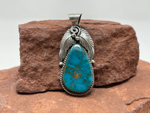 Load image into Gallery viewer, 2 Inch Turquoise Pendant by Navajo Augustine Largo