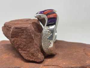 Tadpole Inlay Bracelet by Navajo Larry Castillo