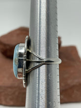 Load image into Gallery viewer, Size 8.5 Larimar Ring by Navajo Robert Shakey