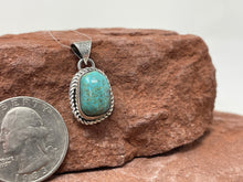 Load image into Gallery viewer, Spiderweb Blue Sonoran Turquoise Pendant by Kewa Artist Isaiah Chavez