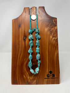24 Inch Turquoise Beaded Necklace made by High Desert Turquoise