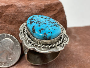 Size 13 Sleeping Beauty Turquoise Ring by Navajo Mike Thomas Jr