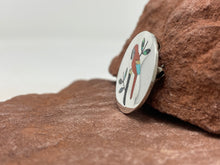 Load image into Gallery viewer, Zuni Inlay Macaw PINdant handmade by Sanford Edaakie