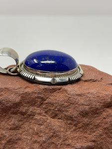 High Dome Lapis Lazuli Pendant by Navajo Alfred Martinez
