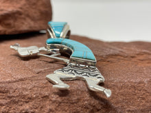 Load image into Gallery viewer, Calvin Begay, Touch of Santa Fe, Inlay Turquoise Kokopelli Pendant