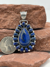 Load image into Gallery viewer, Lapis Lazuli Cluster Pendant by Native Running Bear Shop