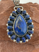 Load image into Gallery viewer, Lapis Lazuli Cluster Pendant by Native Running Bear Shop