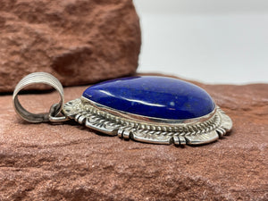 Large Lapis Lazuli Pendant by Navajo Robert Shakey