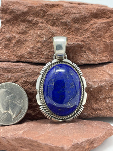 High Dome Lapis Lazuli Pendant by Navajo Alfred Martinez