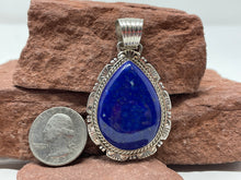 Load image into Gallery viewer, Large Lapis Lazuli Pendant by Navajo Robert Shakey
