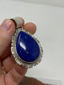 Large Lapis Lazuli Pendant by Navajo Robert Shakey