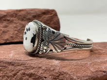 Load image into Gallery viewer, White Buffalo 6.5 Inch Bracelet by Navajo Mary Ann Spencer