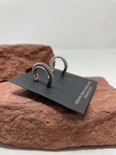 Load image into Gallery viewer, 3/4inch Sterling Silver Post Earring Hoops signed ‘T’ for Tahe