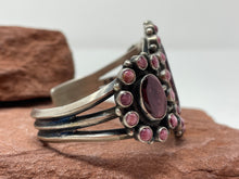 Load image into Gallery viewer, Purple Spiny Oyster Cluster 6.5in Cuff by Navajo Dean Brown